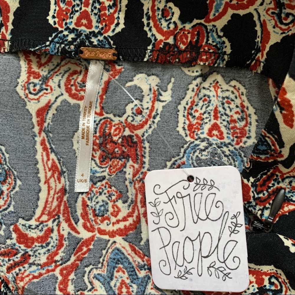 Free People Paisley print mini skirt black motif - Picture 5 of 10